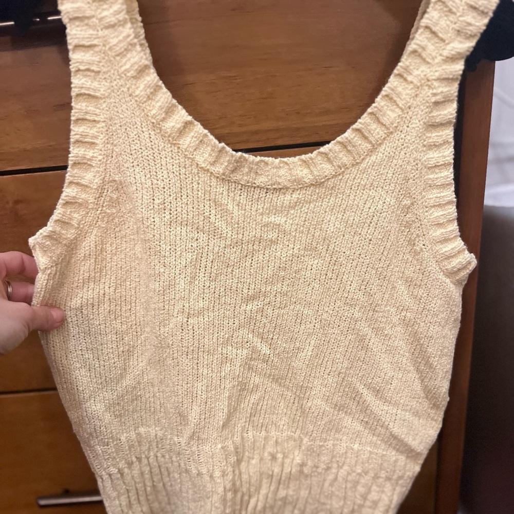 Madewell crotchet yellow shirt